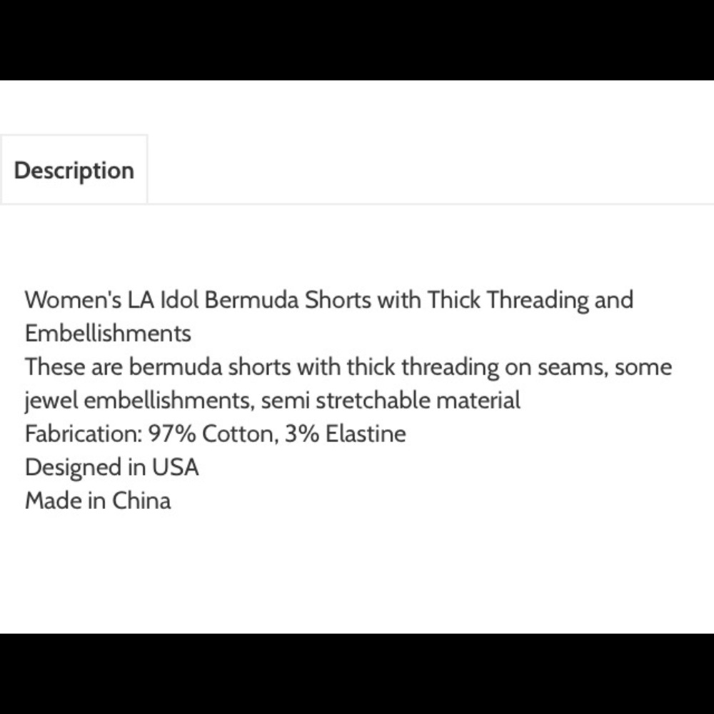 🔴 CLEARANCE 🩳 LA IDOL RIPPED DESTROYED DISTRESSED LONG JEAN BERMUDA SHORTS Sz 3 - Picture 8 of 10